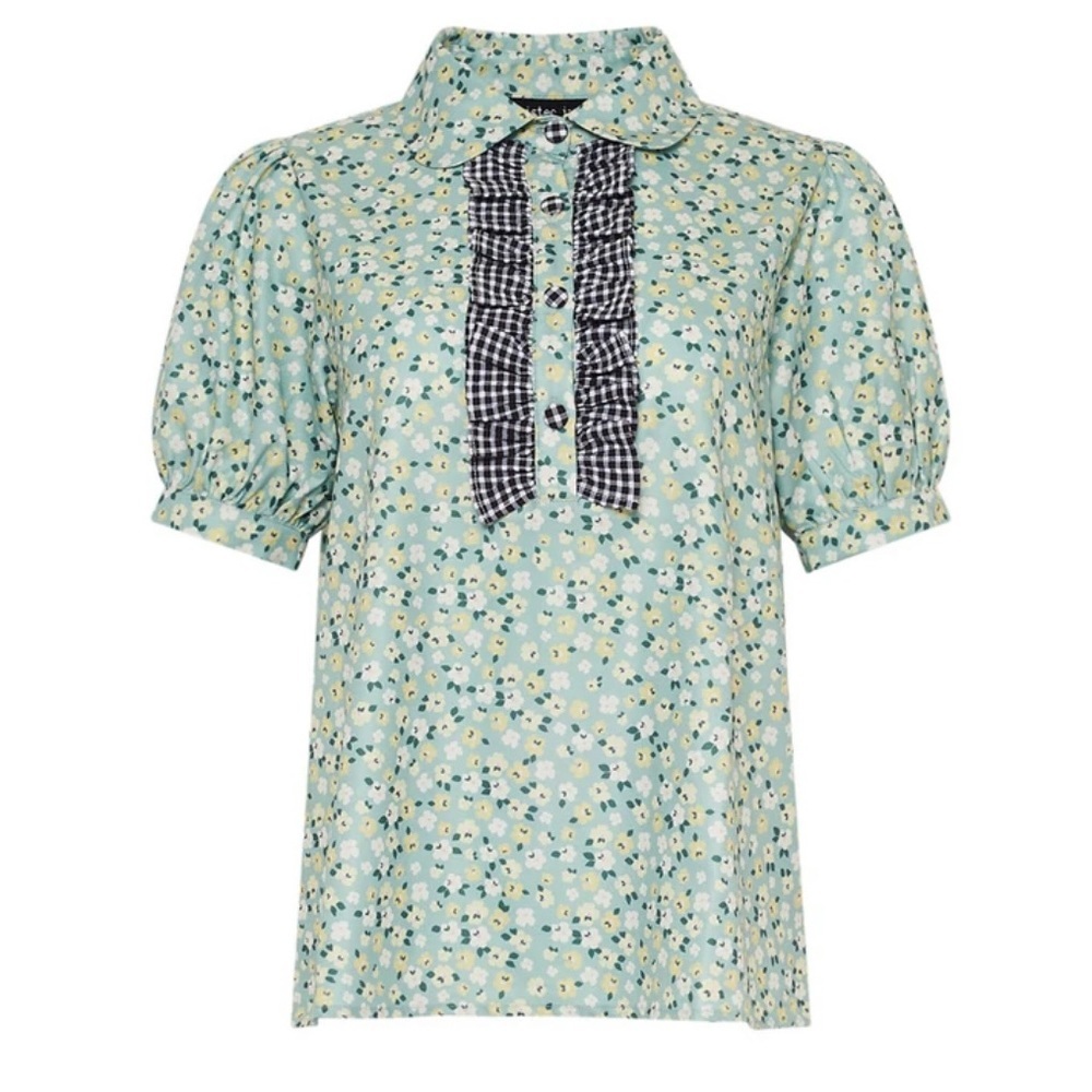 Sister Jane Rival Floral Ruffle Blouse M NWT - Picture 3 of 16